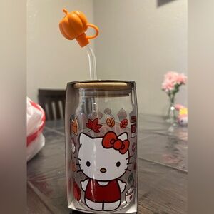 Hello Kitty Fall Glass Cup. Brand new !🩷